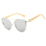 HDCRAFTER Cat Eye Bamboo Sunglasses